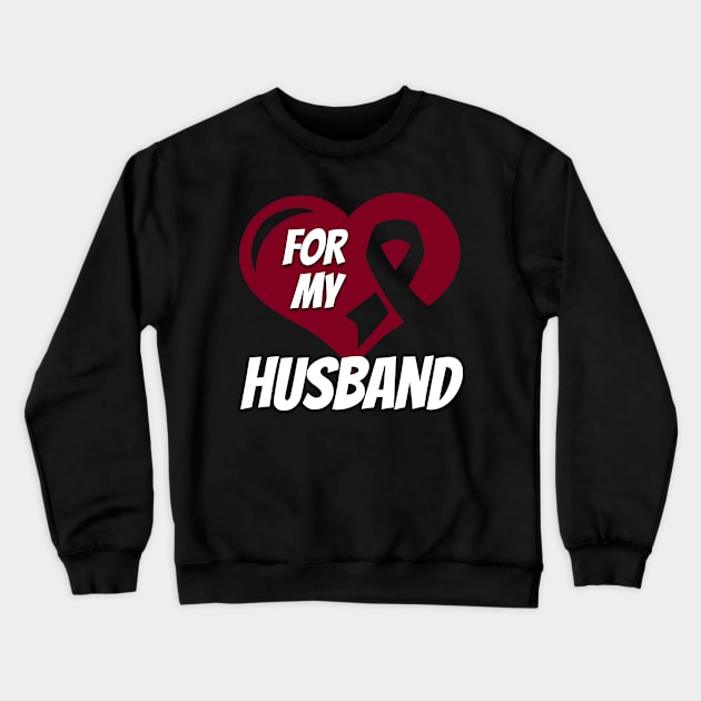 Head And Neck Cancer Husband Crewneck Sweatshirt by mikevdv2001